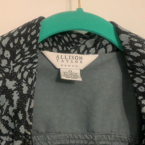 Allison Taylor grey leopard print blazer - Picture 2 of 5